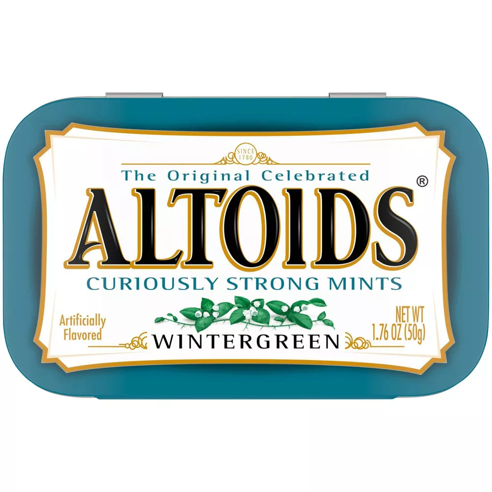 Altoids Curiously Strong Mints With Wintergreen Flavor, 1.7 Oz / 12 Tins